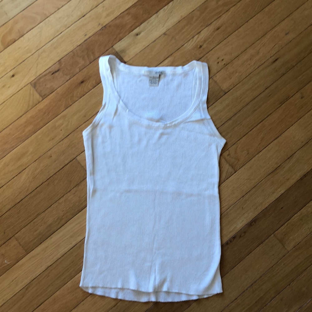 Evie Ribbed Cream Tank top Size Large